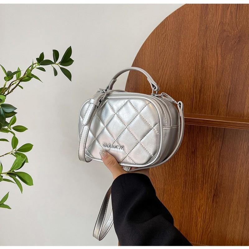 

IELGY Универсальная маленькая квадратная сумка-мессенджер в иностранном стиле с бриллиантами и серебром, портативная сумка для мобильного телефона на одно плечо