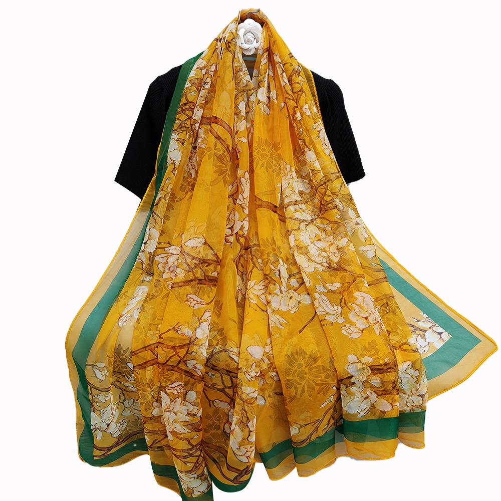 Spring Silk Sunscreen Scarf: Lightweight Women's Shawl for Outdoor Travel & Beach