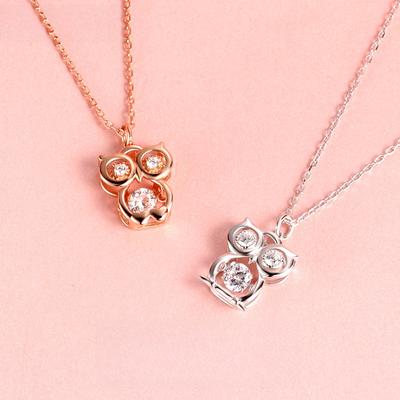 Owl Smart Jewelry Necklace Fashion Cute Collarbone Chain Female Ins Wind