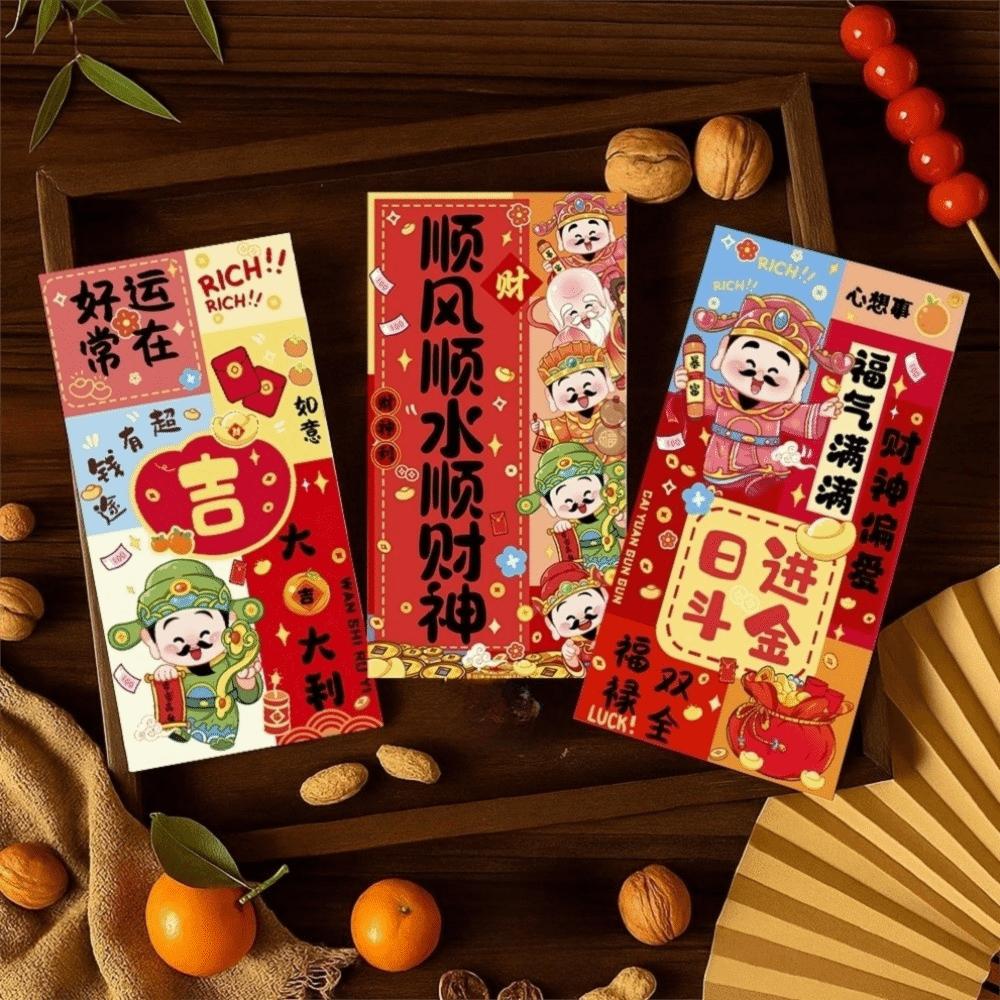 10pcs Horse Year Red Envelopes Best Wishes Lucky Money Bag Cute Hongbao Family Gathering