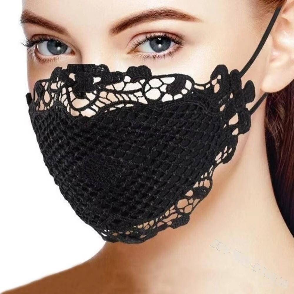 

Reusable Face Mask Breathable Decorative Mask Stylish Sunscreen Mask Halloween Cosplay Props чёрный