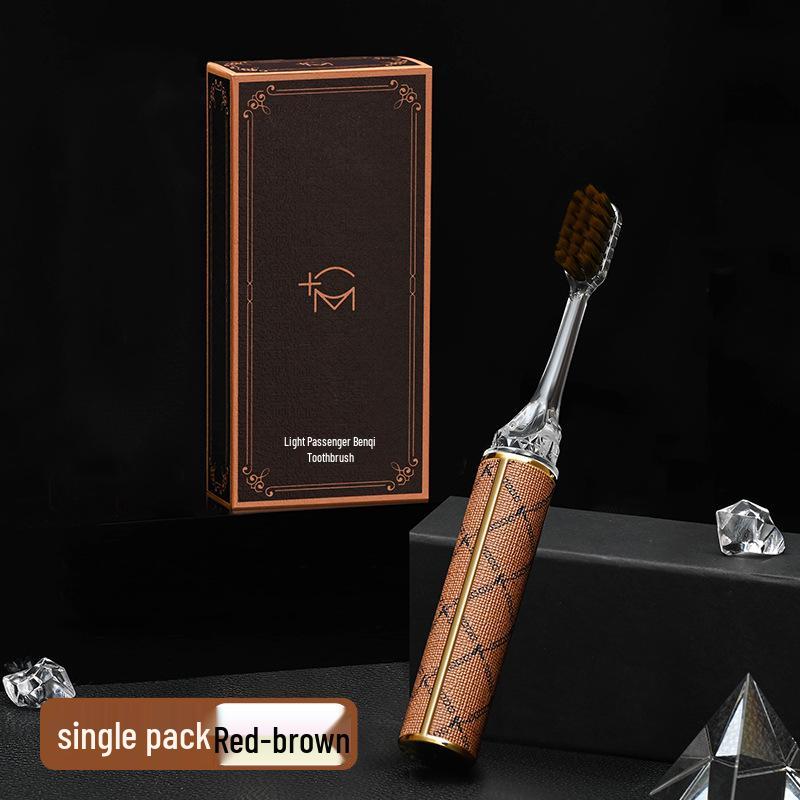Portable Soft Bristle Toothbrush for Gum Care - 10,000 Bristles - Travel-Friendly Couple's Gift Set