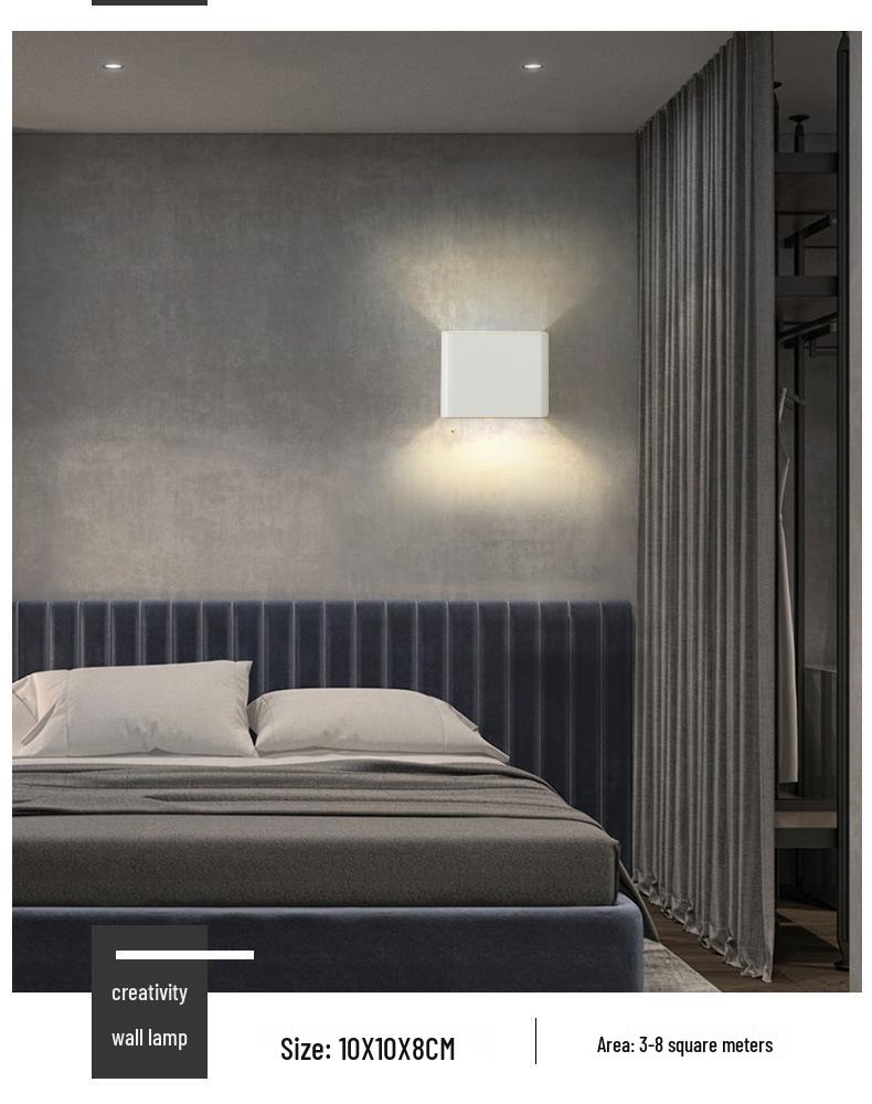 Lampada da Parete Moderna a LED - Design Creativo in Alluminio per Camera da Letto, Comodino, Hotel, Club, Corridoio e Corridoio Interno.