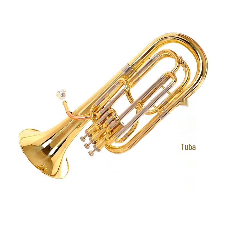 Fengchen Beginner B-flat Tenor Horn/Baritone/Tuba/Euphonium - Three-Valve Brass Instrument. Baritone