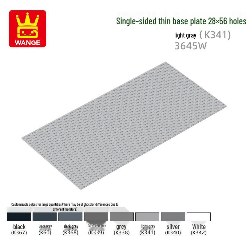 

Wange 3645W DIY Building Blocks Thin Baseplate, 28×56 Holes, Compatible Small Particle Puzzle Toy 5 pcs (1kg) світло-сірого кольору