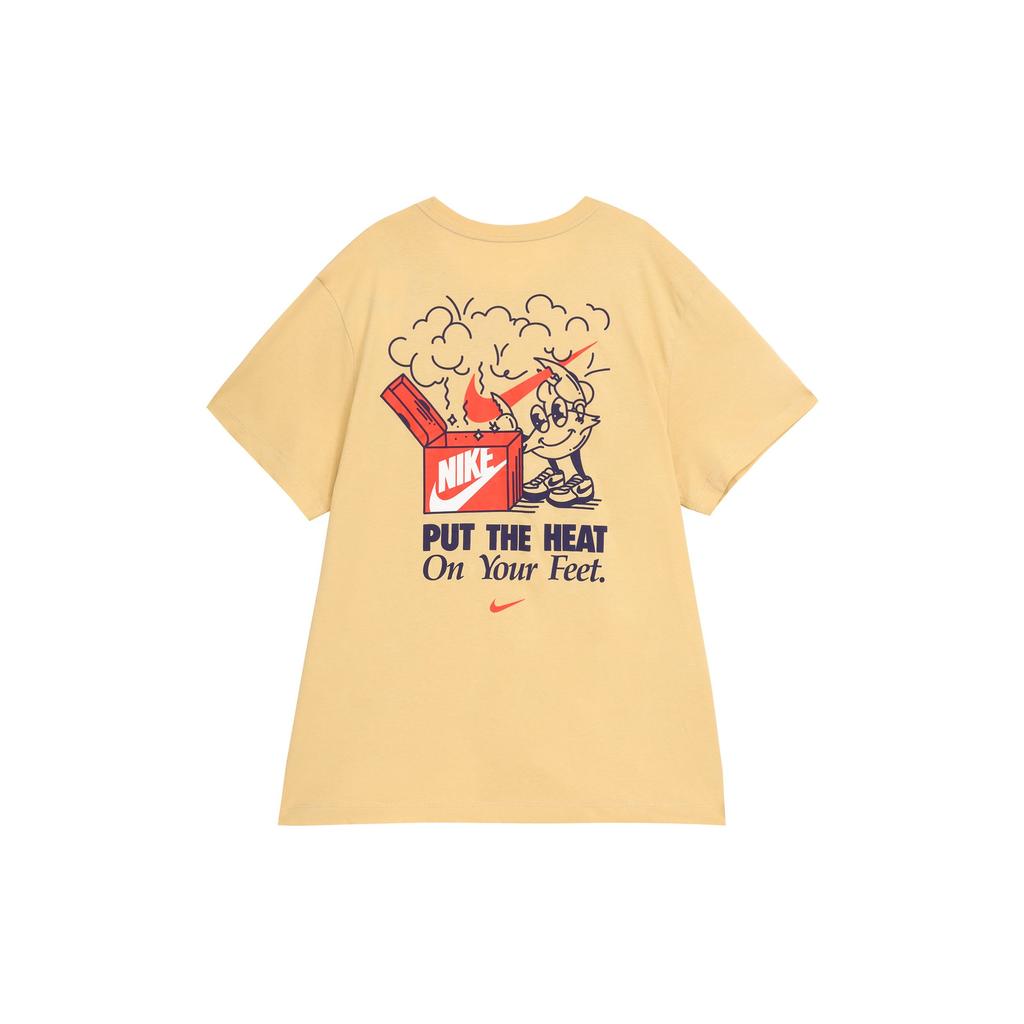 Nike T-shirt Girocollo Stampa Fantasia Slim Fit Manica Corta Uomo Top Giallo FV3755-252