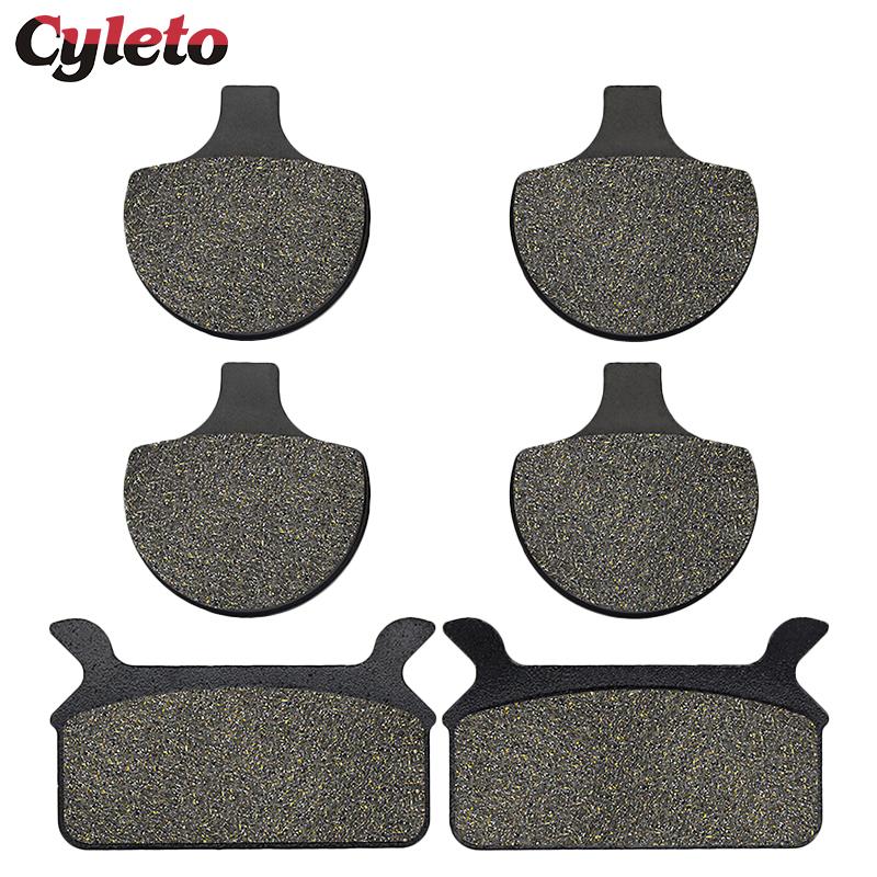 Cyleto Motorcycle Front & Rear Brake Pads for Harley Touring FLT FLHT FLHTCI Road King FLHR FLHRCI 1986 1987 1988 1989 1990-1999