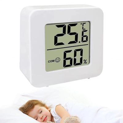 ABS Indoor Thermometer Hygrometer LCD Digitalanzeige Feuchtigkeitsmessgerät Sensor Umgebungstemperatur Monitor Haus Küche Badezimmer