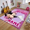 Custom Minnie Mat Personalized Name, Polyester Washable Indoor Entryway Rug, Gift for Christmas, Easter, Thanksgiving Day