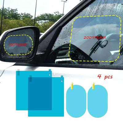 4 Stück Auto Rückspiegel Folie Anti-Regen Nebel Wasserdicht PET Klare Folie Zubehör KTY