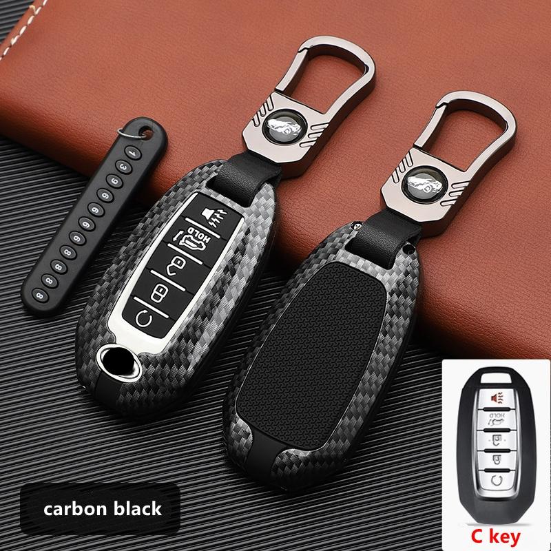 

Car Fob Remote Control Key Case Cover Holder Chain For Infiniti Qx50 Qx60 Q70L Q60 Q70 Key Buckle Protect Interior Accessories