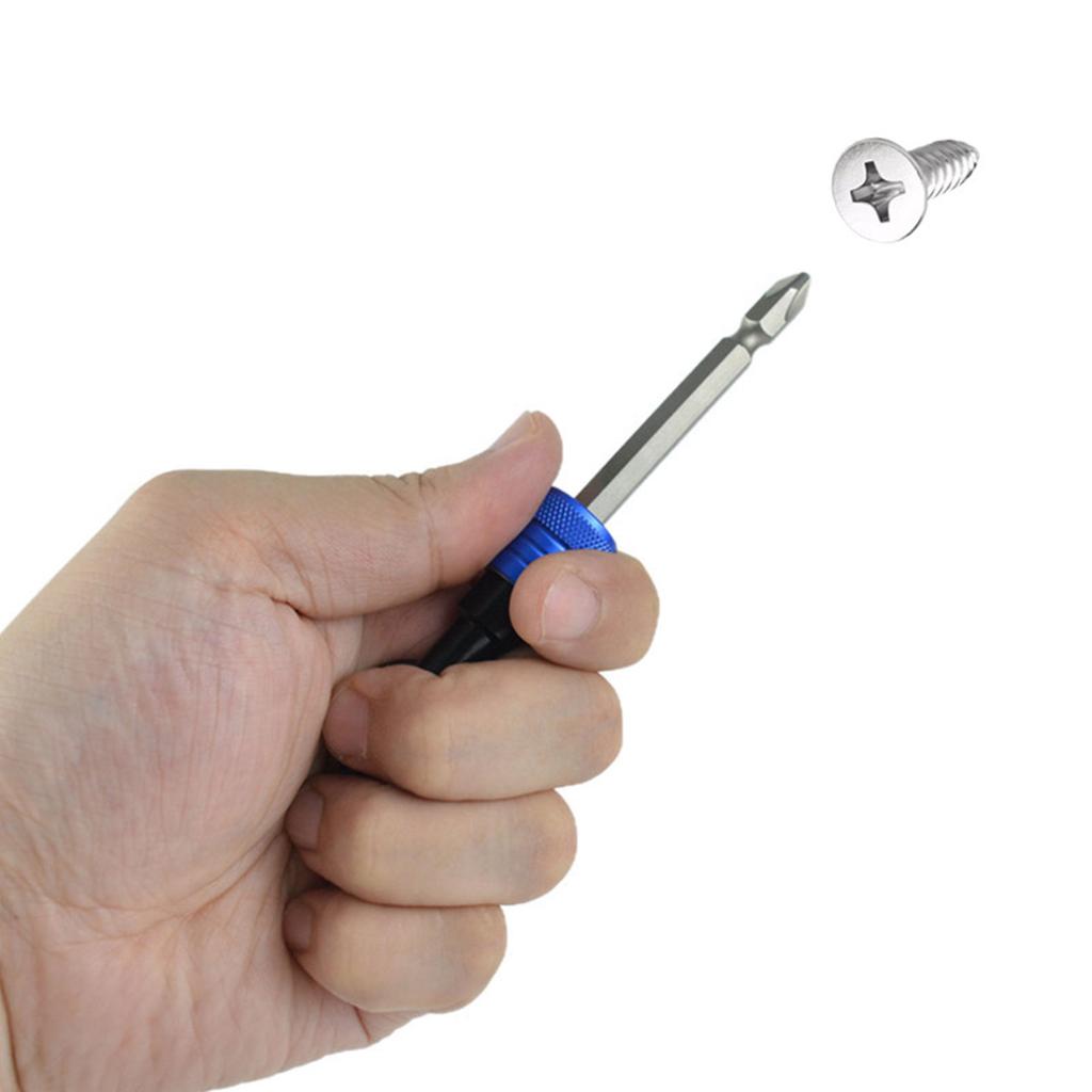 6Pcs Bit Holder Key Chain 1/4inch Portable Drill Holder Carabiner Hook Hex Shank Bit Holsters Quick Changing Bit Holder