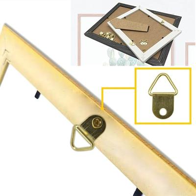 100PCS Single Hole Hangers Convenient Triangle D Rings with Screws Easy To Install and Remove Picture Hangings Hook