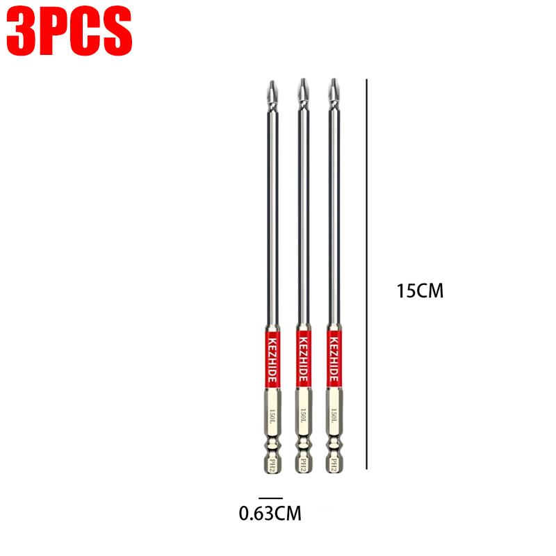 Impact Screwdriver Bits Anti-Slip Cross Head Magnetic Driver Drill Bit Hexagonal Shank High Hardness Electric Drills Screwdriver
