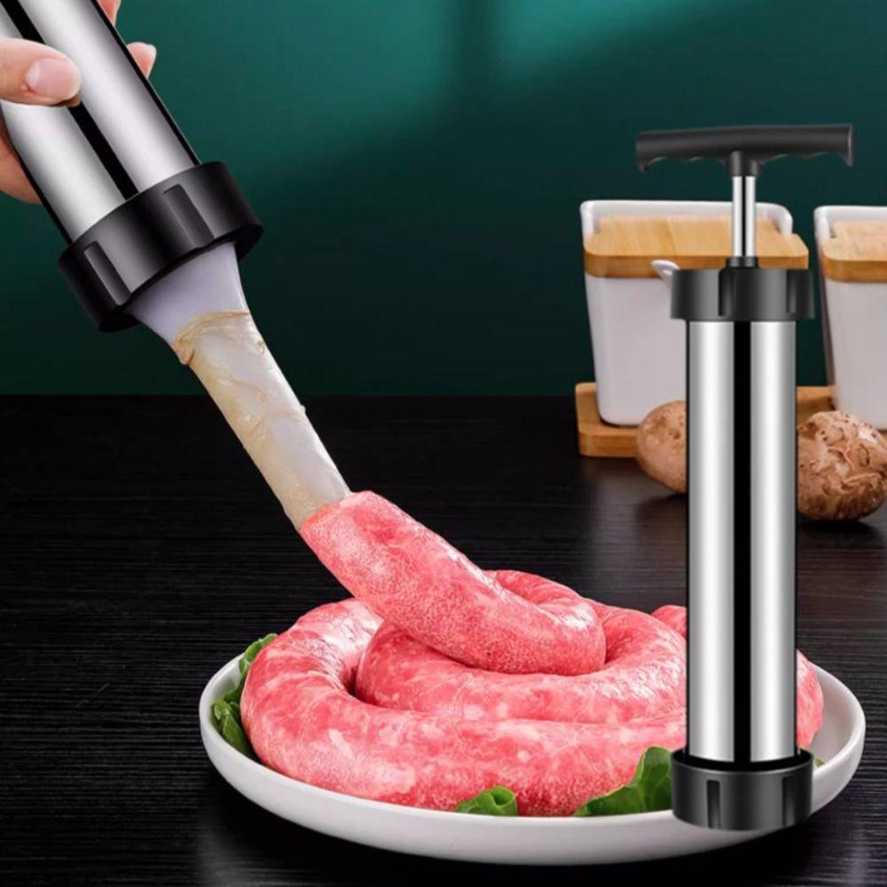 Manaul Sausage Maker Widened Tube Sausage Stuffer Meat Tool Sausage Filler  Restaurant