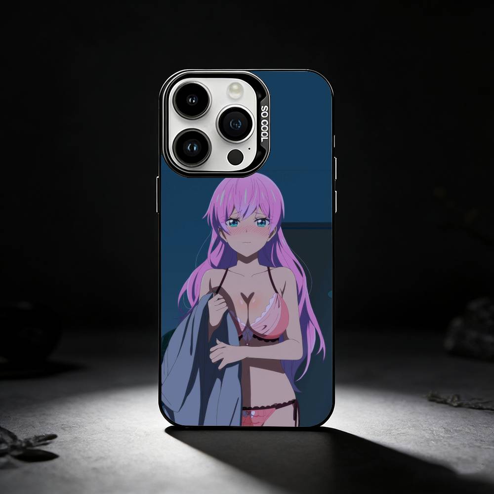 Watanare Anime Phone Case For iPhone 17,16,15,14,13,12,11 Plus,Pro Max,XS,Colored Silver Phone Case