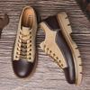Genuine Leather Retro Tooling Men's Casual Leather Shoes Trendy