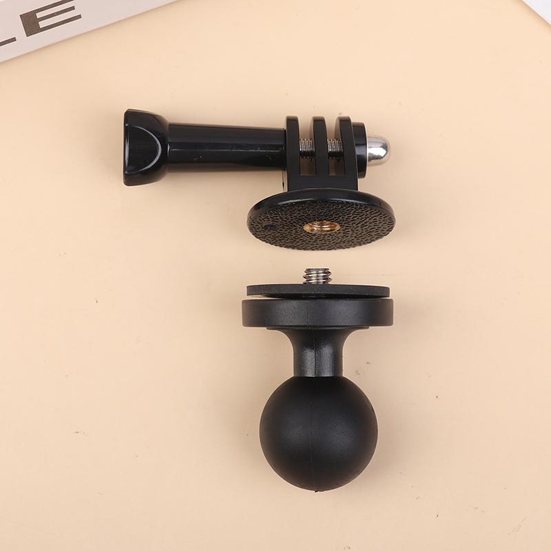 Universeller 1" Aluminium-Kugelkopf-Adapter mit 1/4"-Gewinde für Doppelgelenkarm für Actionkamera-Ständer