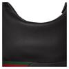 Gucci Body Removable and adjustable shoulder strap with zipper closure, grained soft leather, shoulder crossbody bag, small size, men's black