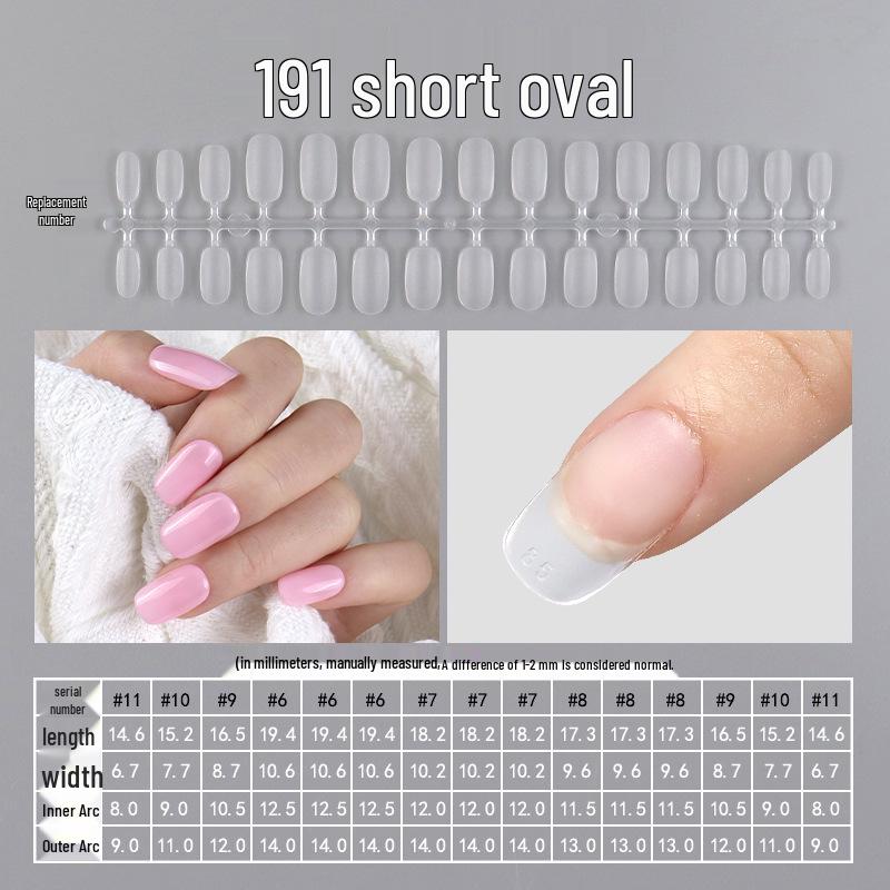 Matte Trapezoid Press-On Nails: Full Adhesive, Short, Transparent Box