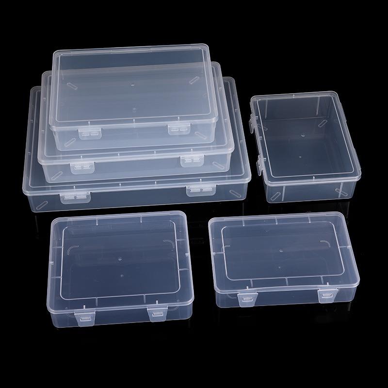 Hardware Parts Box, Large Rectangular Transparent Packaging Box, Small Object Storage Box, Covered Pp Plastic Tool Accessory Box.