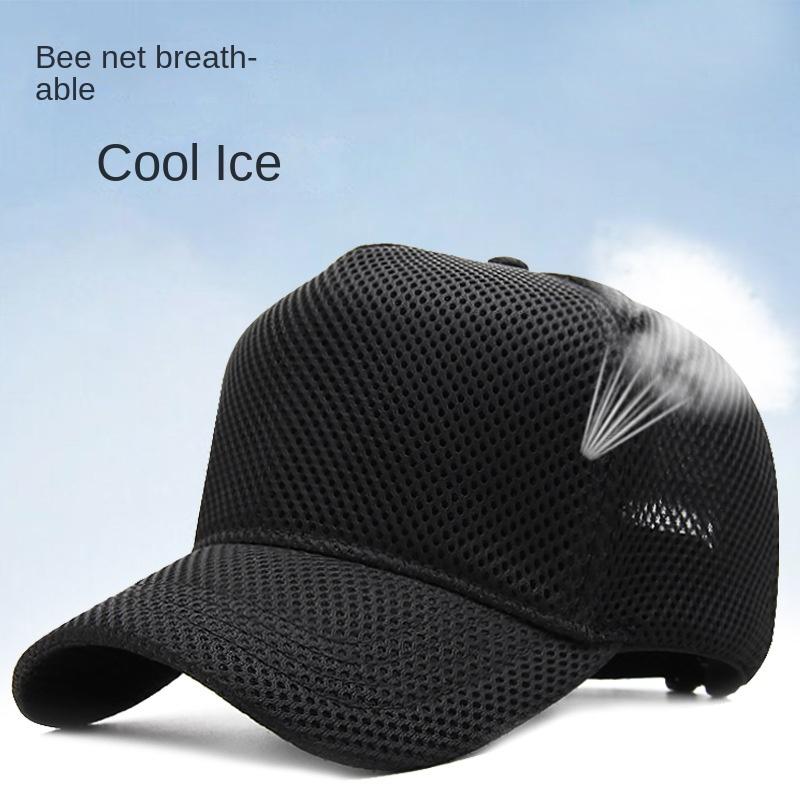 Letní síťovaná baseballová čepice Big Head Plus Size pro muže a ženy, truckerka, prodyšná, nastavitelná, pro venkovní sporty, běh