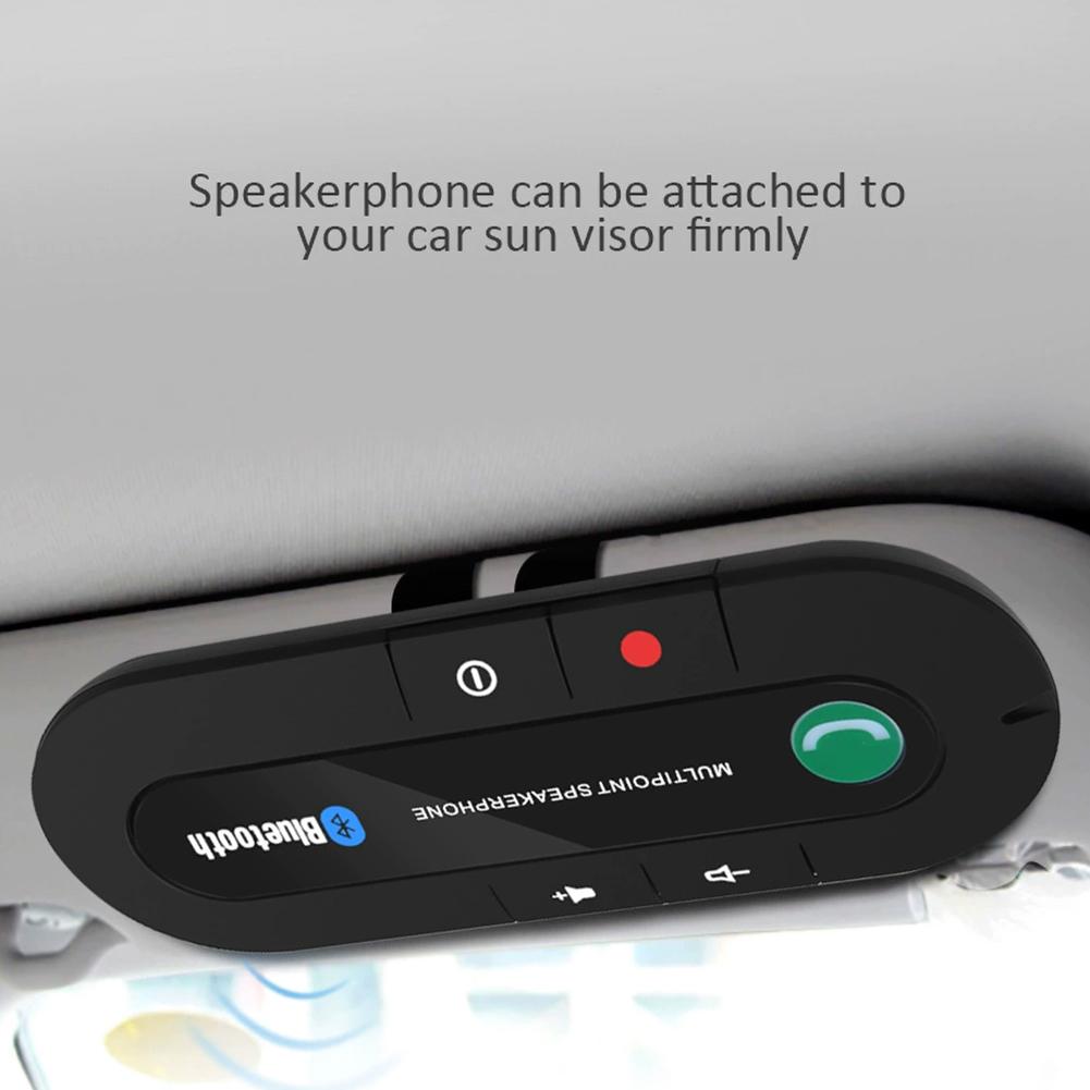 Sun Visor Car Bluetooth 4.1 Car Kit Handsfree Bluetooth Speakerphone Audio Mp3 Music Player Wireless Car Kit Speaker for Phone