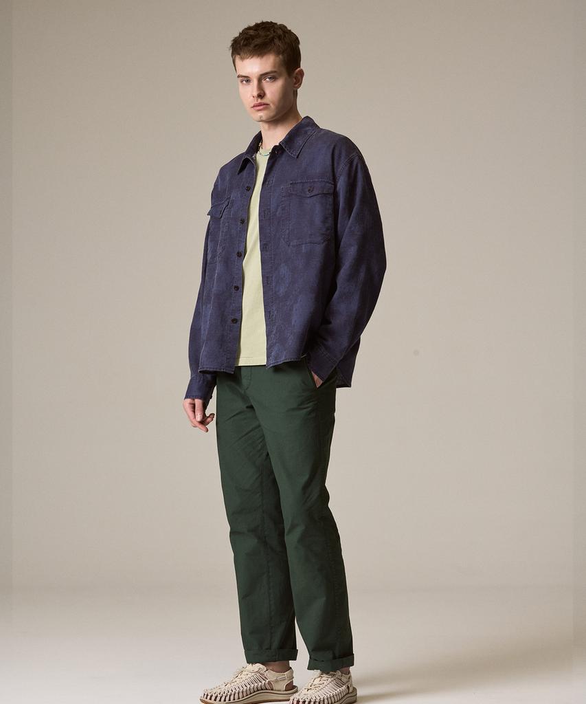 Laijeuaenbillou Garment-Dyed 265 Oxford Easy Pants Olive