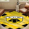 AEK AthensGolden And Black Crest Design Round mat Home Decor, Chair rug For livingroom,Bedroom, doormat home decor Birthday Gift Christmas Gifts