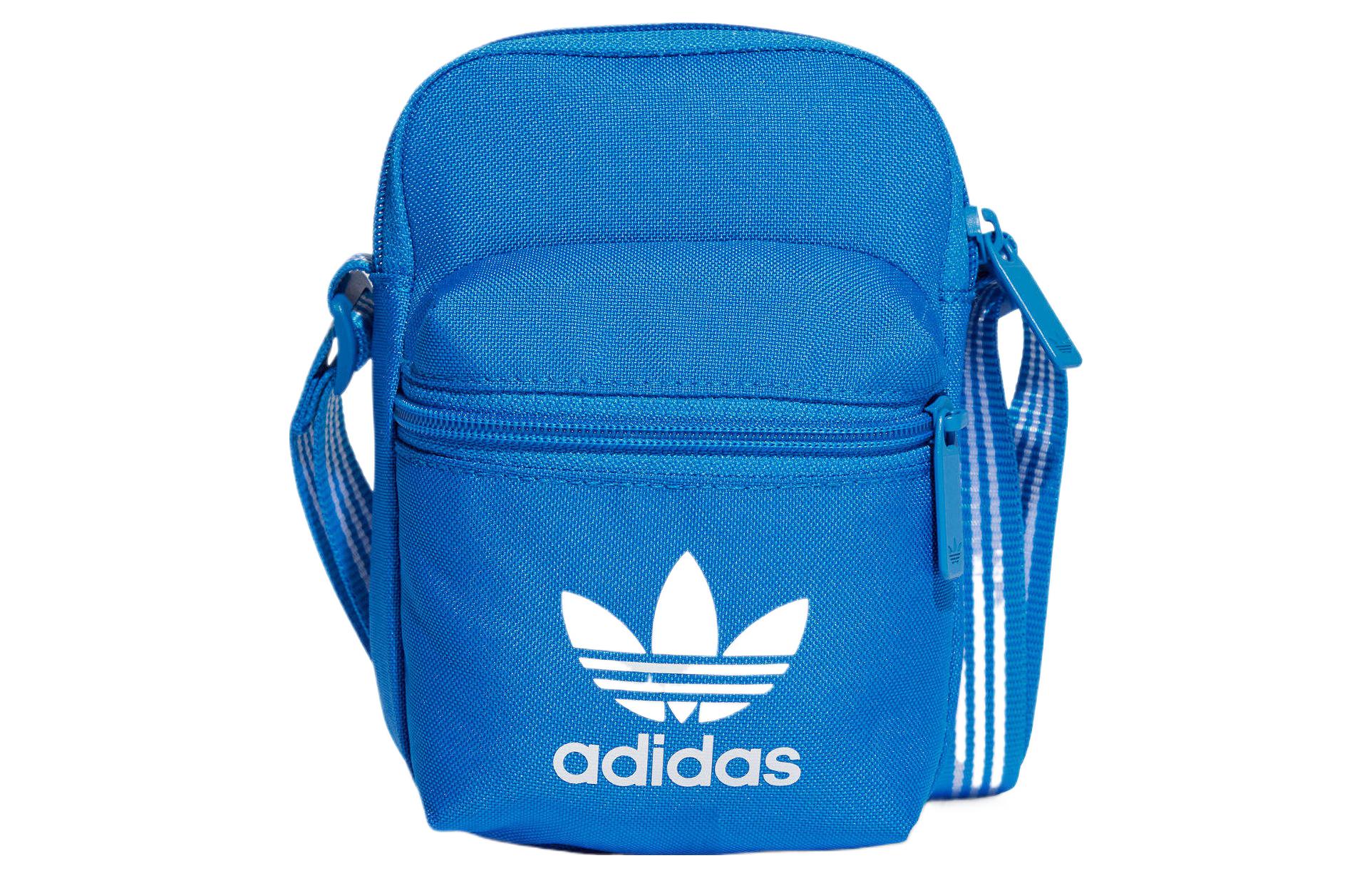 Adidas Originals Trefoil Polyester Crossbody Bag Unisex Blue IS4370
