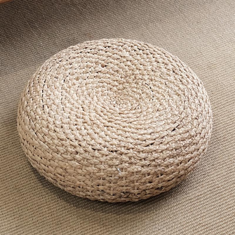 Japanisches Tatami Rattan Bodenkissen - Dicke Runde Zen Meditationsmatte