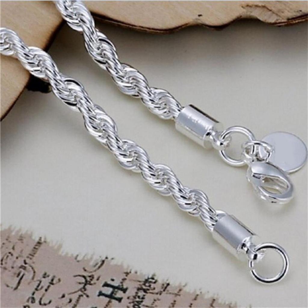 Sterling Bracelet Plated -linked Bracelet Chain Cuff Bangle Lady Hand Accessories