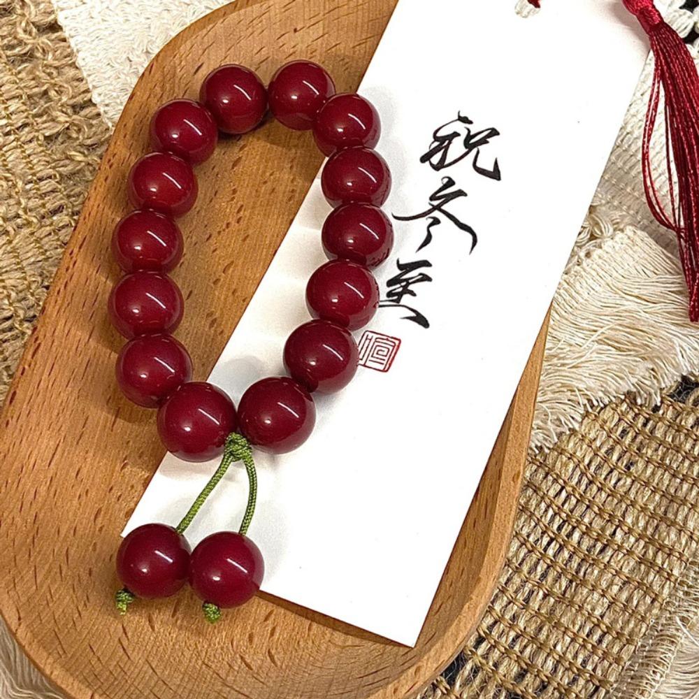 Cherry Bodhi Root Bracelet Yoga Bodhi  Bracelet Prayer Beads Mala Bracelet  Daily Wear