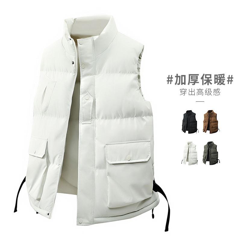New cotton vest men's tooling spring and autumn winter trendy brand thermal vest vest vest sleeveless cotton coat men