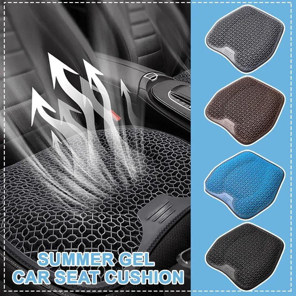 Car Seat Cushion In Summer Honeycomb Gel Seat Cushion Truck Monolithic Silica Gel Ventilation Cool Breathable Office Fart Pad
