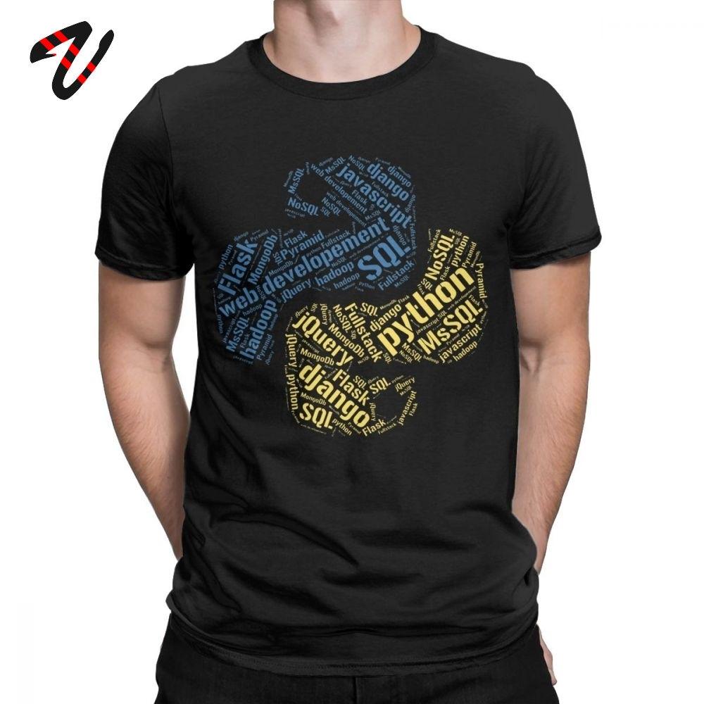 Graphic T-Shirts Vintage Python T Shirt Programmer Computer Software Developer  Men Tee Shirt Programming Coder Shirts Coding S