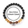 Festliche Geschenke Schwarzer Onyx Citrin Tigerauge und Pyrit Perlenarmband Kühner Modeschmuck für Männer Tägliches Tragen Einfaches Vielseitiges Accessoire
