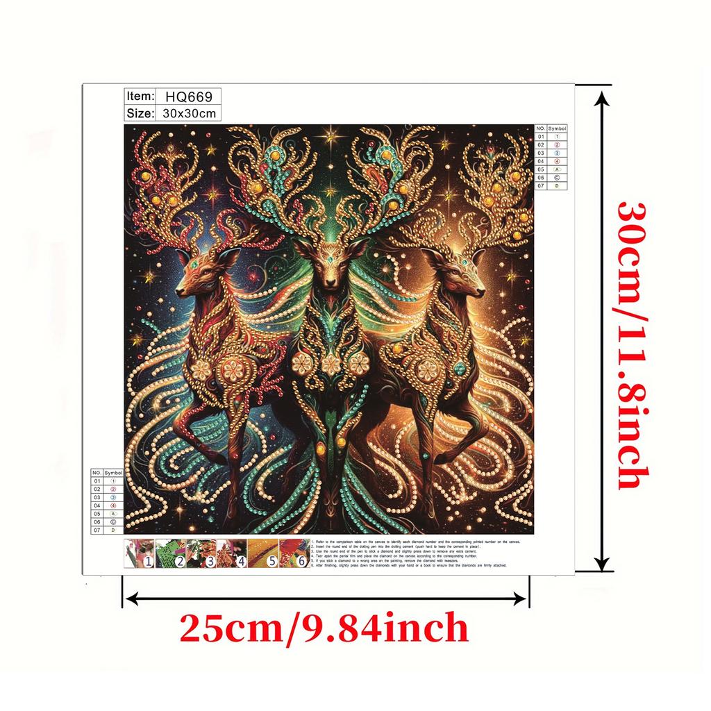 Animal Special Shaped 5D DIY Partial Drill Diamond Painting Kits for Adults Home Wall Decor Diamond Dots Paintings 30X30CM