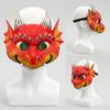 Durable Dragon Halloween Mask 3D Cute Full Face Mask, Party Baby Lightweight Breathable Eyelet Role Play Costume with Realistic Scales And Horns