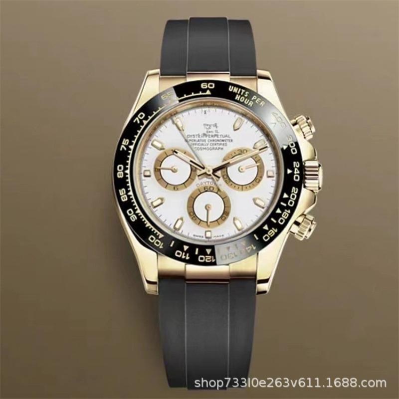 Montre Daytona Di Panda Bleu Glace Homme Montre Mécanique Entièrement Automatique Trois Compteurs Six Aiguilles Multifonctionnel Danny Road Chronographe