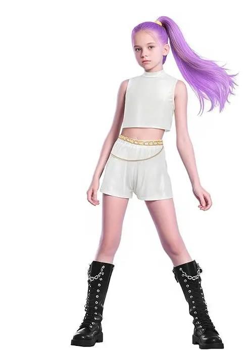 2025halloweenCostume de Cosplay chasseur de démons, Rumi Zoey Mira, Style filles, vêtements de spectacle sur scène pour