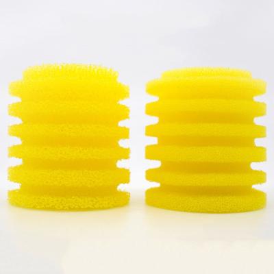 Filterschwamm, dicker, starke Adsorptionskraft, universeller, runder, gelber Aquarium-Filterschaum
