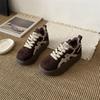 Lace-up Retro Platform Shoes Women's Winter Light and Velvet Warm Versatile Sports and Leisure Shoes Platform Women's Shoes