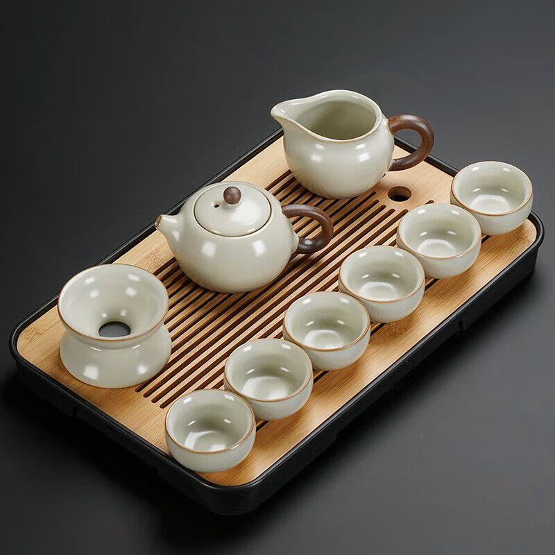 Light Luxury Chinese Ru Kiln Kung Fu Tea Set