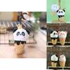 Cute And Adorable Cone Panda Keychain Plush Toy Bag Pendant