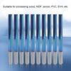 ZDZCYS17DL 10Pcs Cemented Carbide 3.175mm Handle 2-Flute Straight Milling Cutter Blue