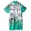 Short sleeve Plus size vintage FLORAL new in dresses for women casual loose long summer Shirt dress