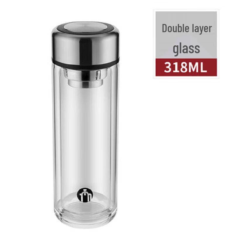 FUGUANG 318ml Double-Wall Glass Tea Infuser Bottle