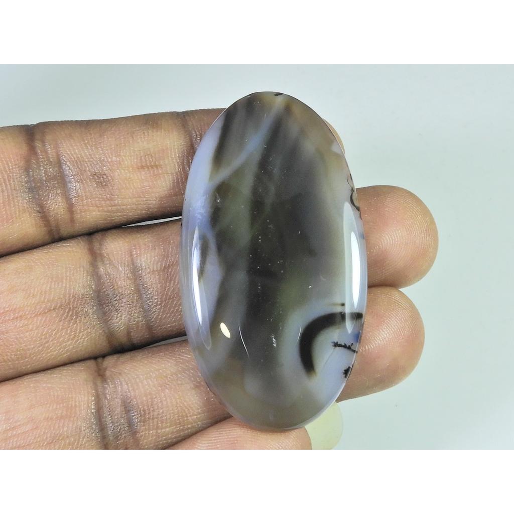29X53X05MM Natural Montana Agate Oval Shape Cabochon Loose Gemstone 73Cts. B-292