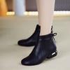 Mutter-Schuhe mit weicher Sohle kleine kurze Stiefel Damen 2025 Herbst neue Einzelstiefel niedrig Absatz Wintermode Samt warm Mode-Stiefel
